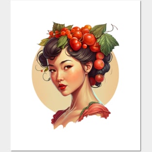 Fruitful Asian Woman Posters and Art